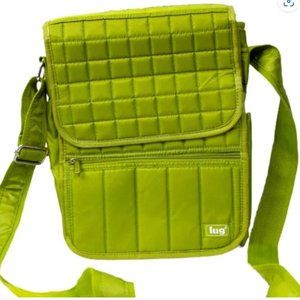 LUG lime green quilted crossbody bag